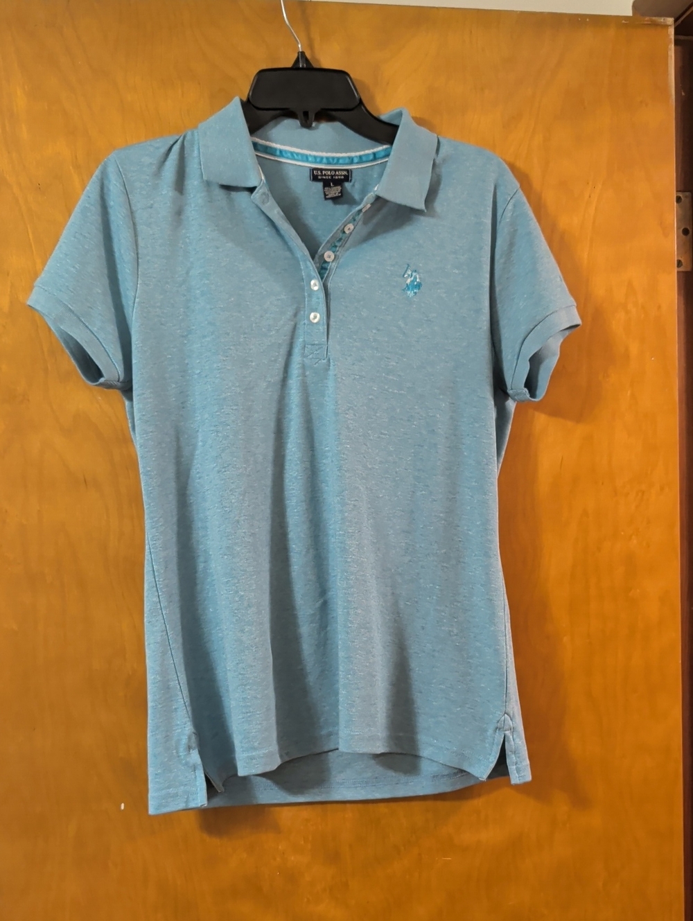 Light Blue/Teal 🩵 Polo Shirt with Embroidered Logo